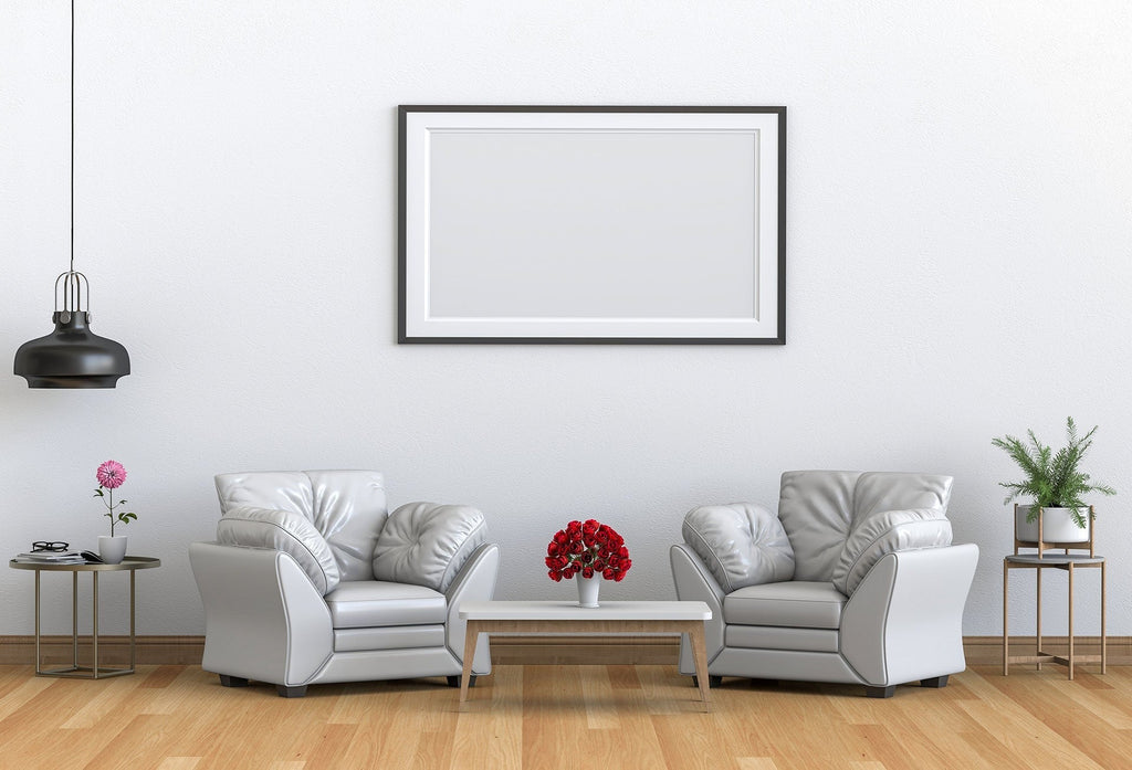 Mock-up poster frame in interior