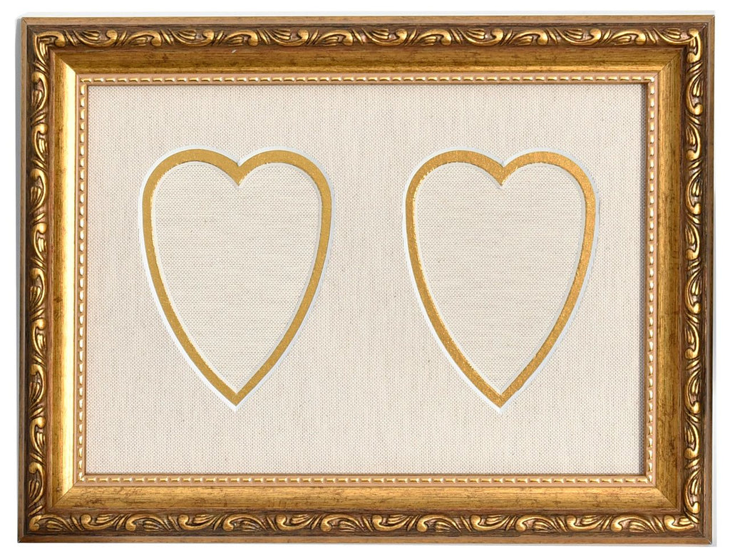 301GV  9550 SMOKEY GRAY/ GOLD MOORMAN FABRIC DOUBLE HEART