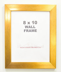 70261 - 1-1/4" Gold Poly Contemporary Picture Frame - Clear Glass - West Coast Picture Frames LLC